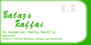 balazs raffai business card
